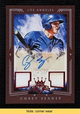 2015 Diamond Kings Red Framed Signatures 82/99 Corey Seager #207 Auto READ 03wr