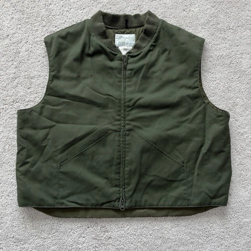 Vintage R&R OFFICIAL U.S. BORDER PATROL Vest Men's Large USA Made Olive Green - product listing photo