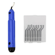 Deburring Tool Handle HSS Blade Set Metal Plastic Pipe Edge Trimmer - NEW