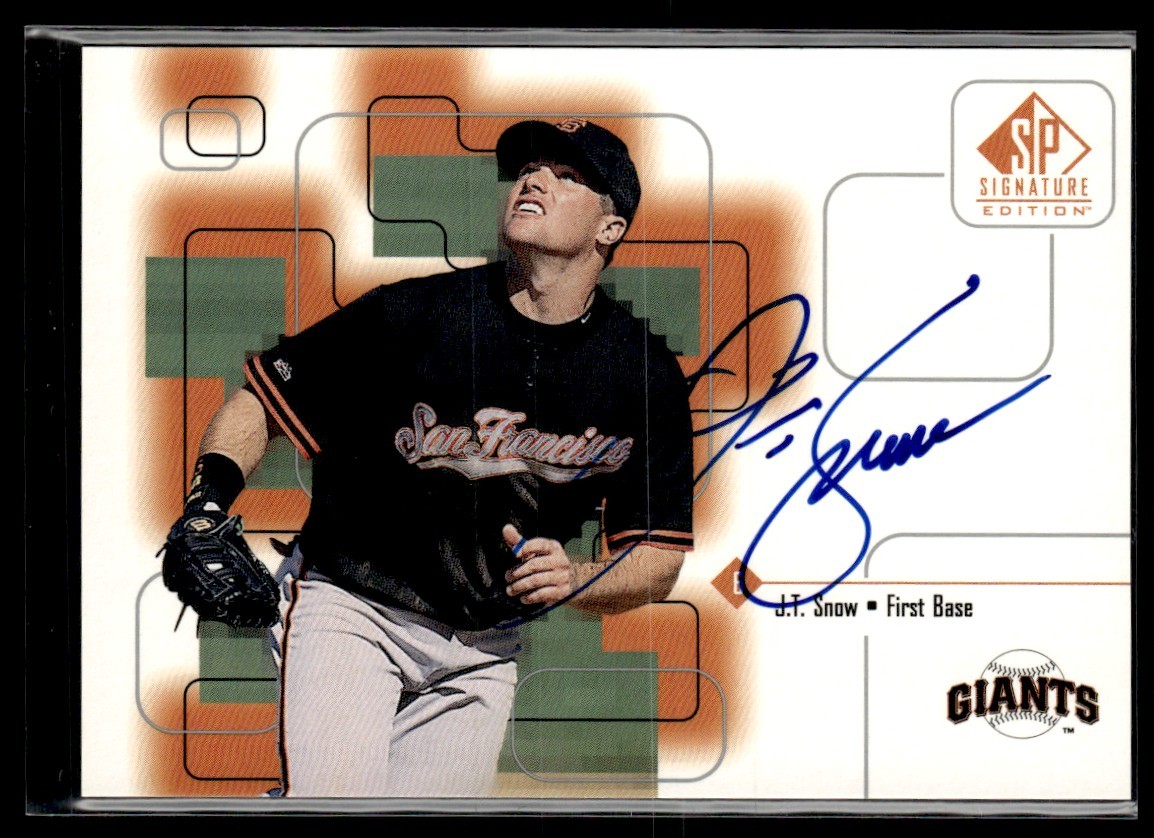 1999 SP Signature Edition Autographs J.T. Snow Auto San Francisco Giants #JT