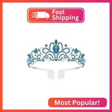 Schmoopy Tiara Crown for Women, Crystal Tiara for Bridal Prom Queen Birthday Wed
