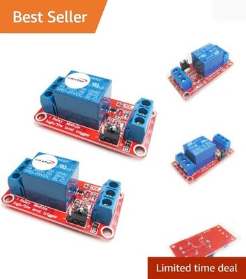 2pcs 5V One Channel Relay Module Relay Switch with OPTO Isolation High Low Le...