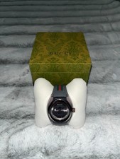 Gucci Watch Grey w Red and Green Small Stripe Unisex w Green Box