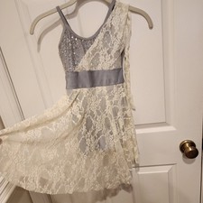 Dance Costume Lyrical Flowy Sequin Lace No Size Dance Collection GUC