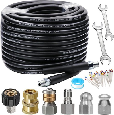 #ad #ad Sewer Jetter Kit 100FT for Pressure Washer 5800PSI Drain Cleaner Hose 1 4 ... $86.99