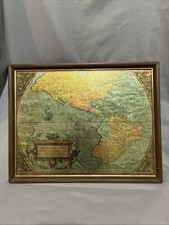 Vintage Spanish Map In Features North America, South America, And Antarctica