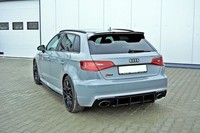 Heckansatz Diffusor Passend FüR Audi RS3 8V Sportback Schwarz Matt