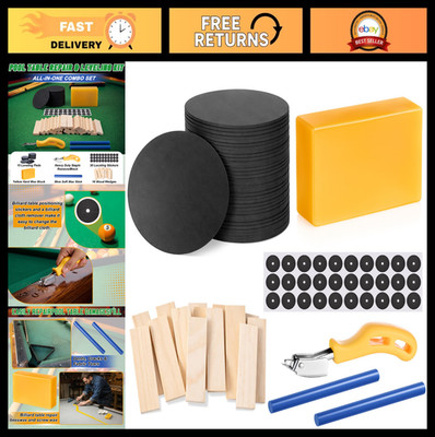 65 Pcs Pool Table Leveling Kit - Leg Shims, Wood Wedges, Marker Dots & Wax Tools