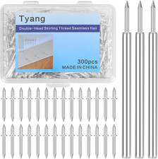300 Pcs Double-Head Skirting Thread Seamless Nails, Double-Headed Nails, Invisib