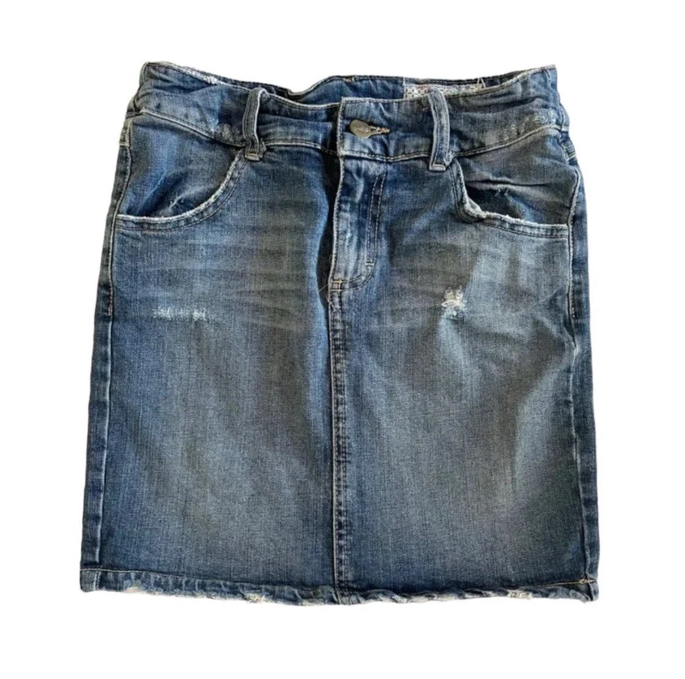 "Minifalda Siwy Denim Dani Distressed talla 28"" cintura" Foto 2 de 4