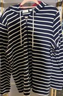 L.L.Bean Navy Striped Zip Hoodie XL | Coastal Preppy Classic