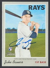 2019 Topps Heritage - Real One Autographs Jake Bauers #ROA-JBA (AU, RC)