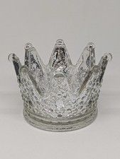 Mercury Glass Style Crown Tealight Holder Or Trinket Dish