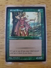 Magic the Gathering: Elvish Ranger Summon Creature 1997 Illustration Di'Terlizzi