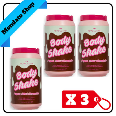 I HEART REVOLUTION BODY SHAKE VEGAN MINT CHOCOLATE BODY LOTION 320ml (X3)