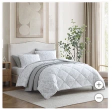 Jennifer Adams Reversible 6-piece Comforter Set, King Size - 1796281 New