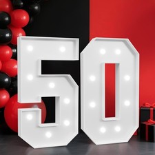 2FT Marquee Numbers 50, Light up Numbers for 50 Birthday Decoration, Large Li...
