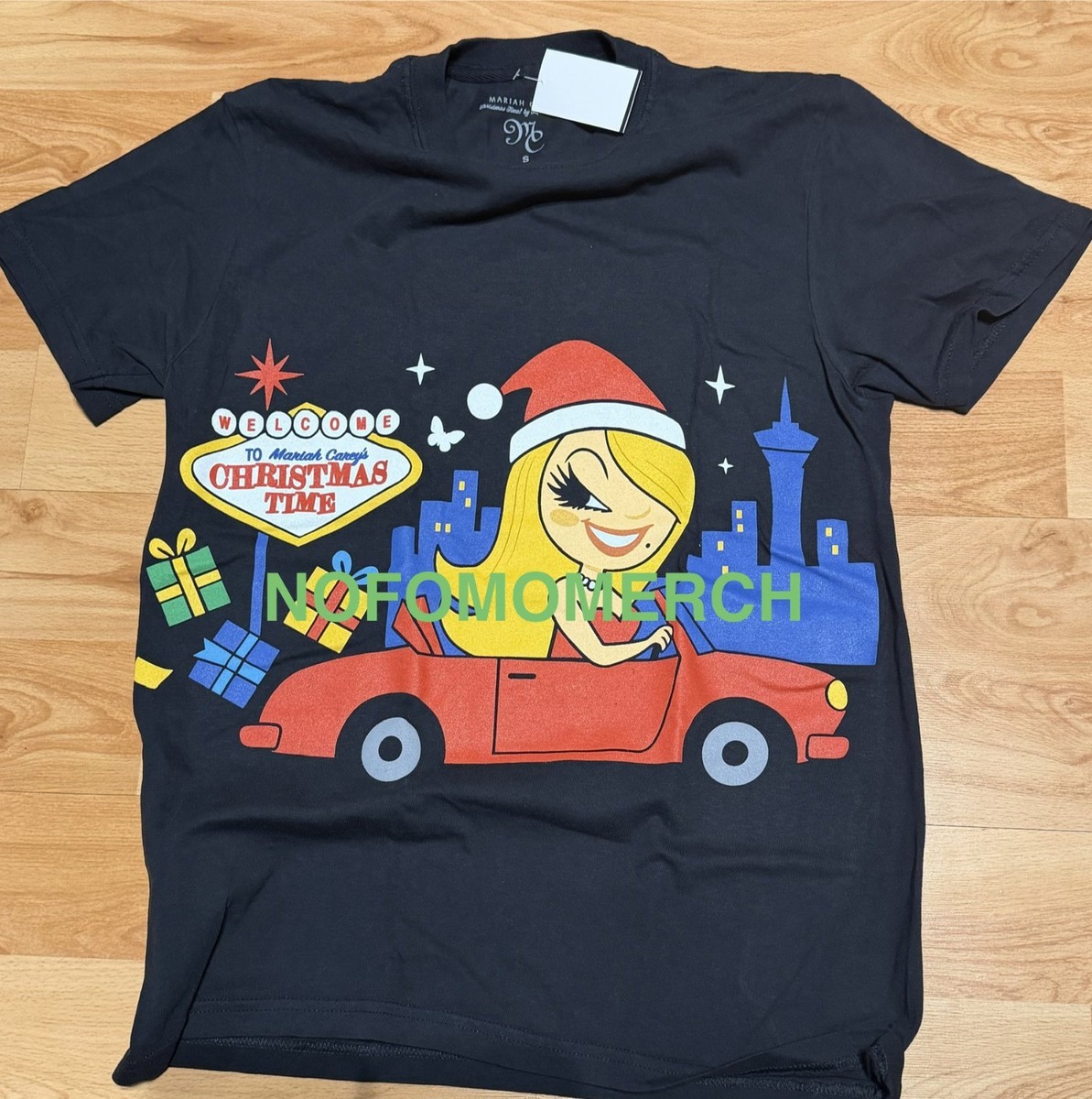 MARIAH CAREY OFFICIAL 2025 CHRISTMASTIME TOUR LAS VEGAS CARTOON T
