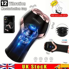 2in1 Men Masturbator Automatic Handsfree Sucking Vibrating Stroker Male Sex Toys