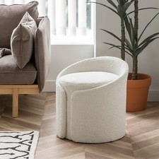 Image of Dressing Table Stool Round Foot Stool Ottoman Bedroom Vanity Makeup Desk Chair