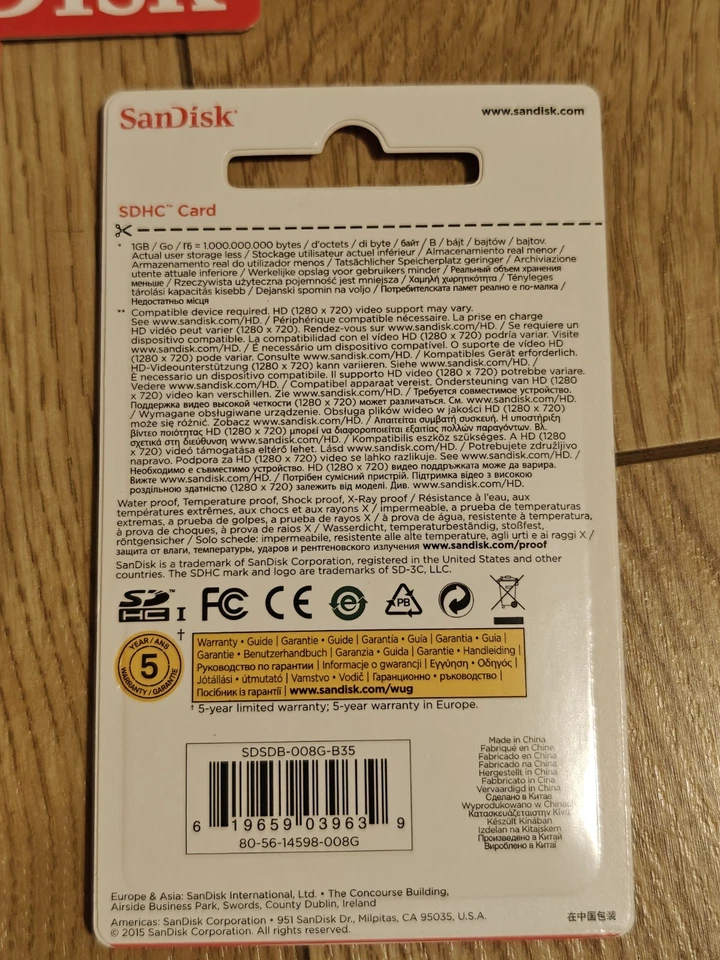 Sandisk 8GB SD Card SDHC Memory Card  - Image 4 of 4