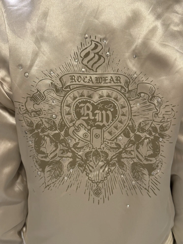 Vintage Rocawear women’s Ivory Jacket With Faux Fur Collar NWT Rare Find - Image 4 of 4