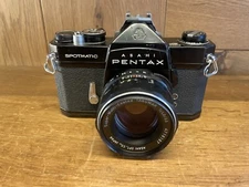 *Near Mint* Pentax SMC Takumar 55mm F/1.8 Lens w/ Black Spotmatic Camera Body JP