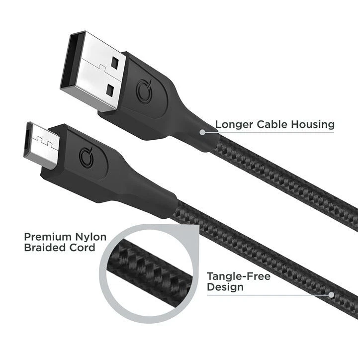 QUIKCELL 10ft FAST CHARGE CABLE Micro-USB to USB-A for older androids - Image 2 of 4