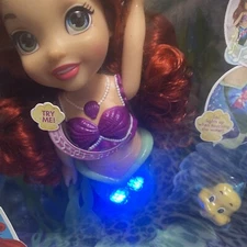Doll The Little Mermaid Colors of the Sea Bath Time Play Sings, Light Up Tail
