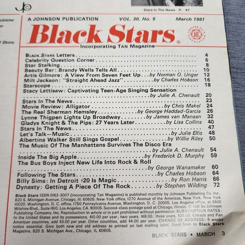 Black Stars Magazine 1981 Gladys Knight Sherman Hemsley Lynn Thigpen Billy Sims - Picture 5 of 10