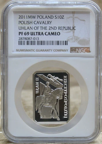 Poland 2011 MW 10 Zlotych NGC PF69UC History of the Polish Cavalry – Uhlan