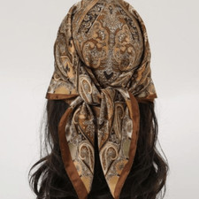 NWT, Satin Paisley Print Bandana Classic Head Wrap