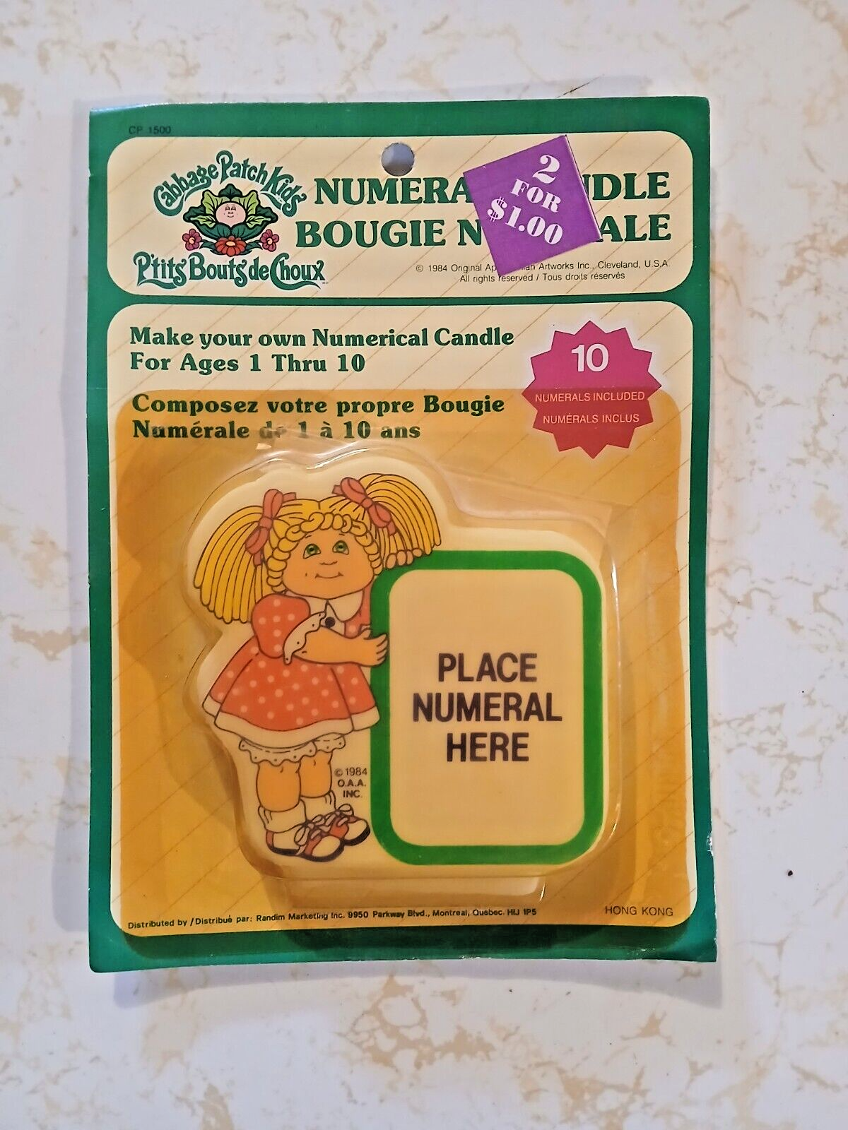NIP VINTAGE CABBAGE PATCH KIDS BIRTHDAY CANDLE