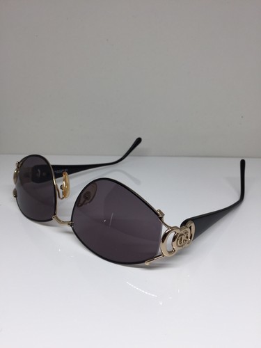 New Vintage Christian Dior CD 2844 Sunglasses C. 49 Black & Gold 58-16mm Austria - Picture 9 of 12