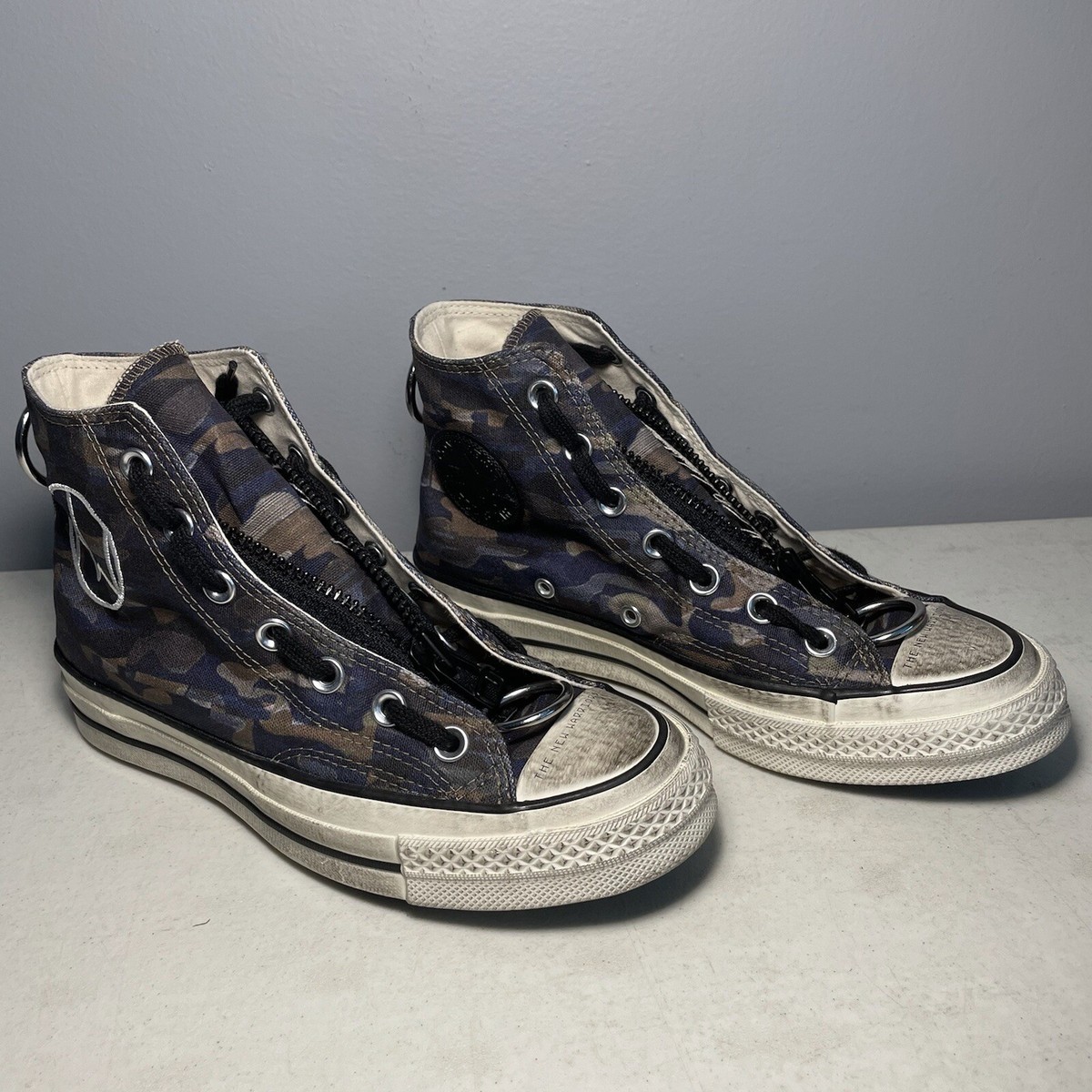 CONVERSE Chuck 70 Distressed-Look Zip-Up 164833C Men's 5