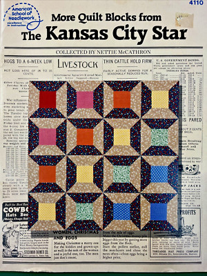 Amer School NWK 4110 More Quilt Blocks KANSAS CITY STAR 40pg pattern booklet '88