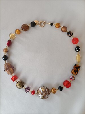 ''Murano di Francesca'' Venezianische Perlenkette Made in Italy, Unikat.