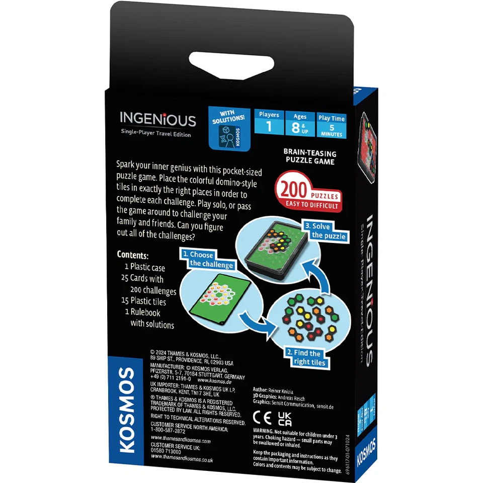 Ingenious Single Player Travel Edition Tile Board Game Kosmos TAK 696117 Solo - Image 2 of 4