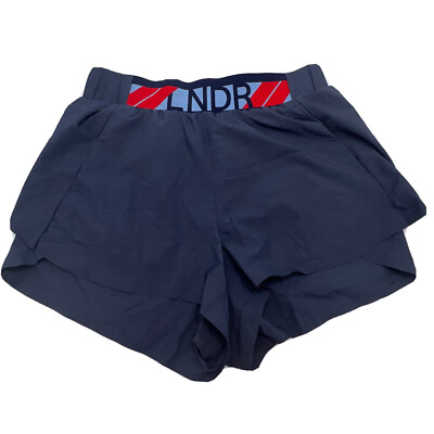 LNDR All Sports Technical Two Layer Scallop Edge Shorts Blue WOMENS XS 02-04
