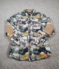 Daniel Cremieux Flannel Shirt Small Gamekeeper Hunting Deer Elbow Patch NWT Mens