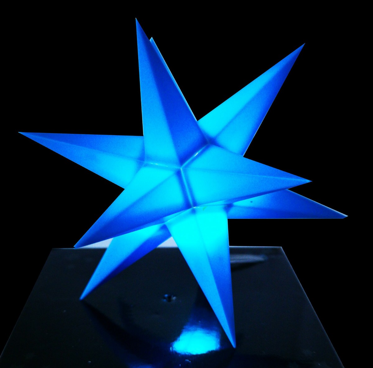 LED Mini-Stern innen blau klein Adventsstern Weihnachtsstern Stern Leuchtstern