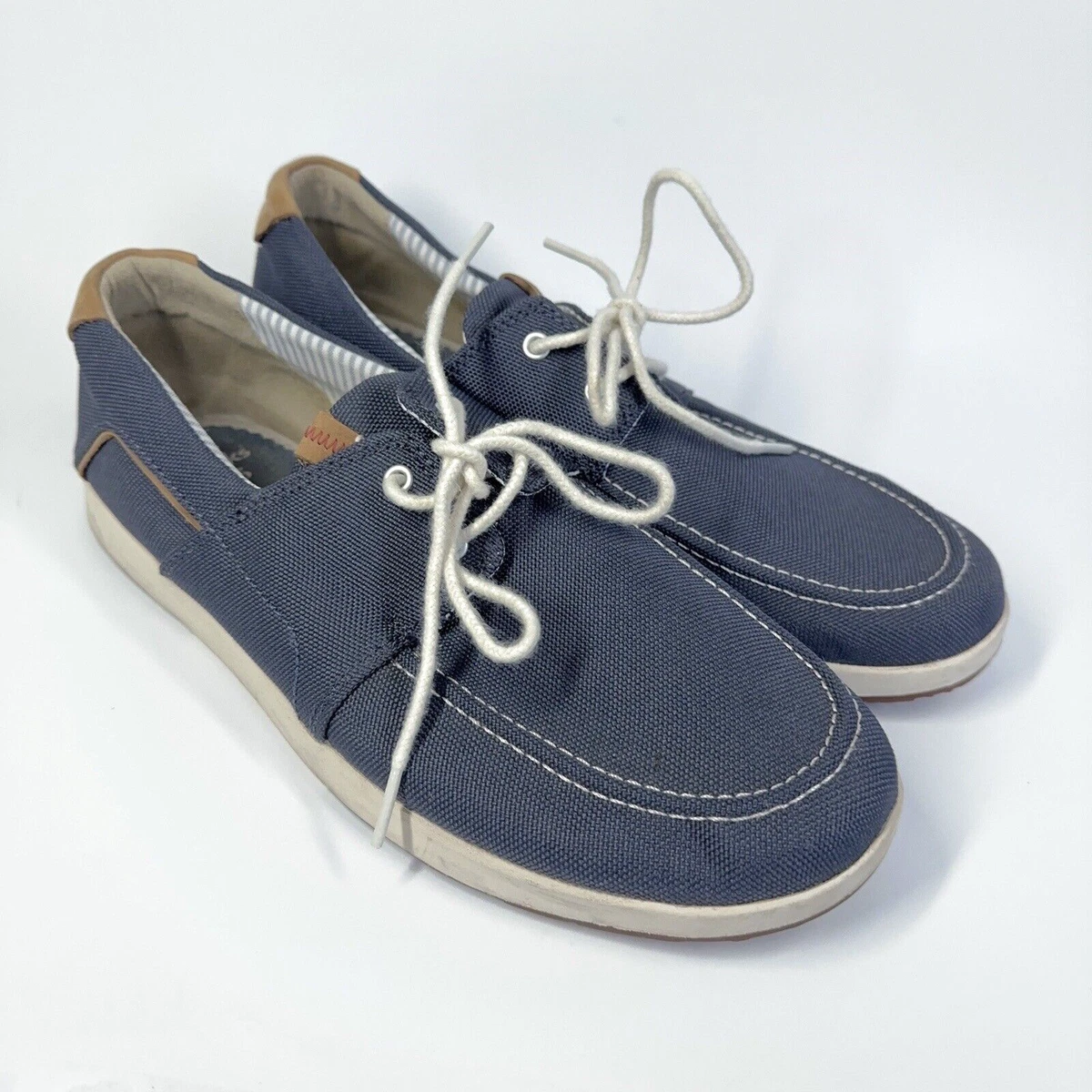 Vie batteri Milliard Clarks Mens Size 11 M EU 44.5 Navy Blue Canvas Casual Boat Classic Shoes |  eBay