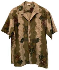 TROPICANA Made in HONOLULU Vintage 60s Men's SS Print Hawaiian Shirt - Sz S