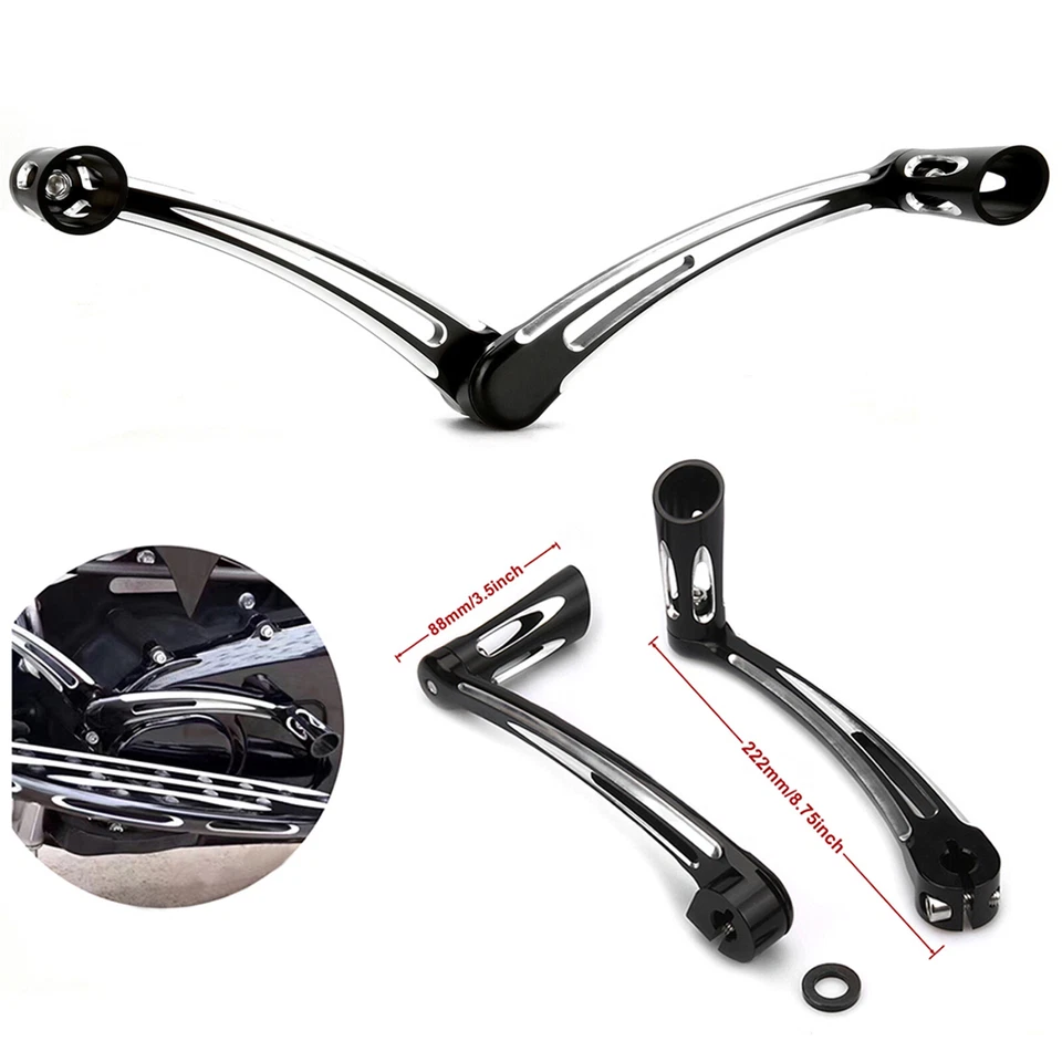 For Harley Chromed Edge Cut Brake Shifter Heel Toe levers Road King 1997-2007 Foto 2 de 4