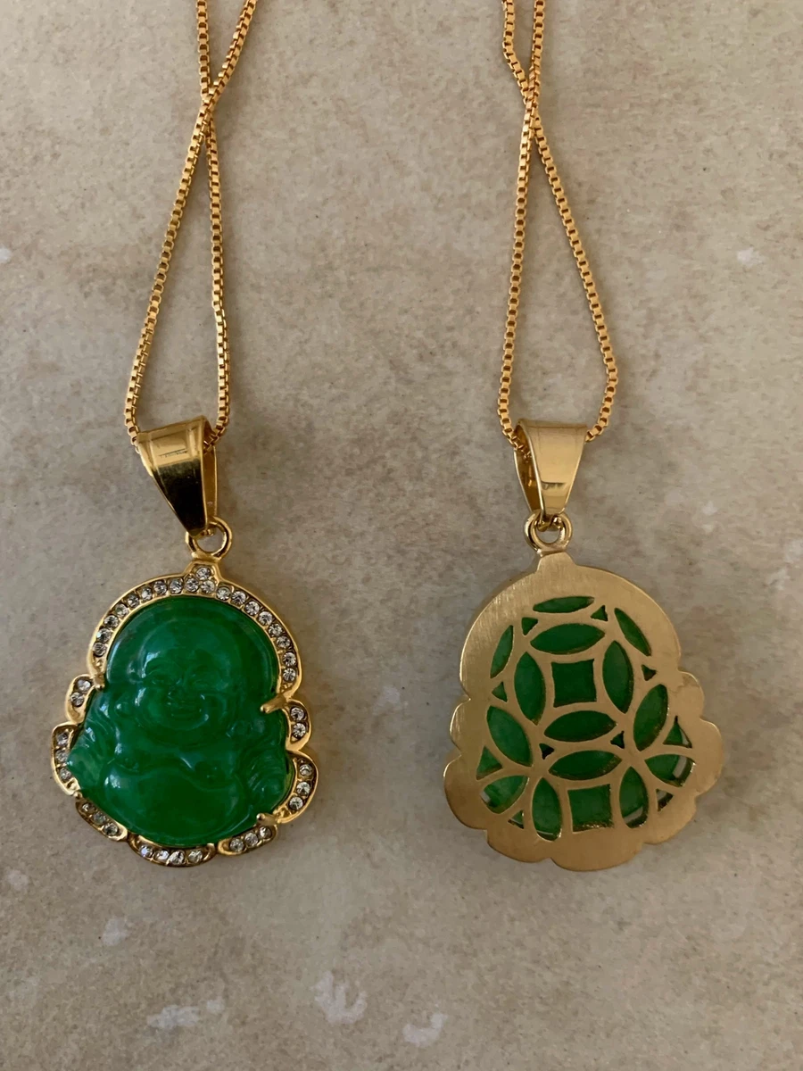 14k gold 2024 buddha necklace