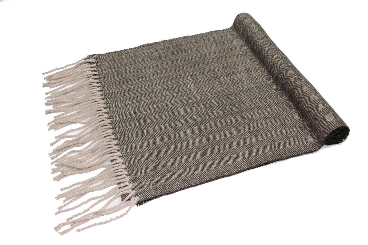 小物 SOFT BRUSHED HERRINGBONE SCARF Herringbone+Scarf++Black.JPG?