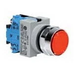 IDEC Corporation ABW120-BGR Switch Push Button N.O. DPST Flush Round Button 1...