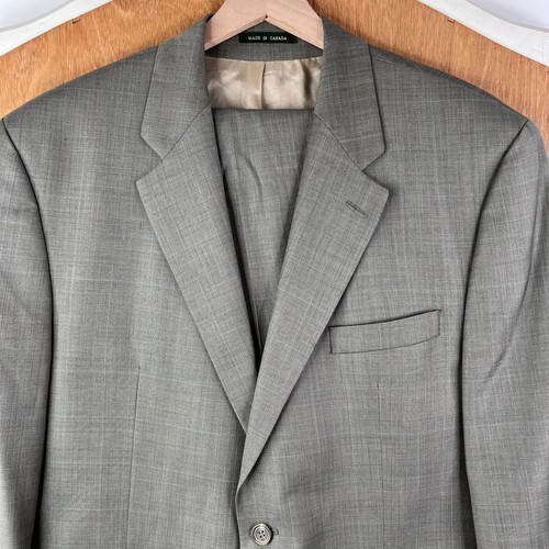Lauren Ralph Lauren Suit Mens 44R Green Prince of Wales Wool 2 Button Pants 34