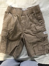 Children's Place Pull on Cargo Shorts Size 7 Tan pre owned