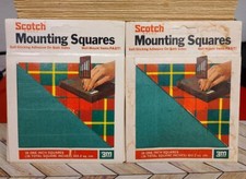 Lot of 2 Scotch Mounting Squares 3M Vintage Brand New Sealed